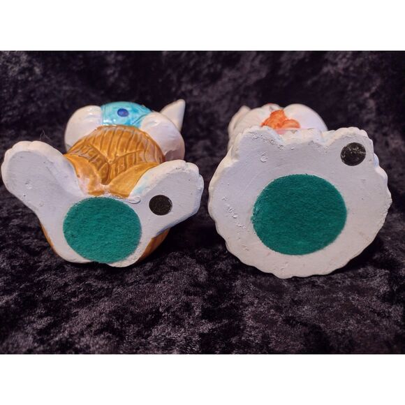 Vintage MCM Pair of Kitsch Anthropomorphic Easter Bunny Rabbit Figurines Japan - Picture 7 of 10